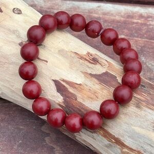 Beautiful Red Jasper Stretch Bracelet!